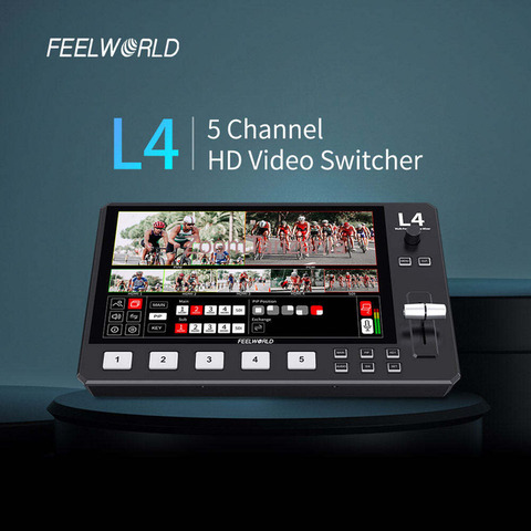 FEELWORLD L4 VIDEO SWITCHER WITH LIVE STREAMING OPTION - 1/3