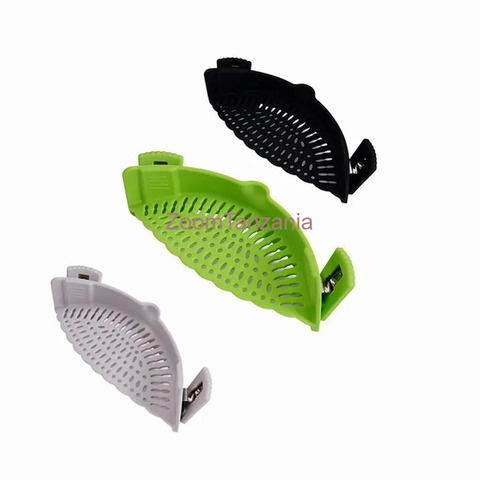 Clip on Strainer Heat Resistant Silicone Pot Strainer - 2/2