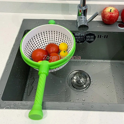 Colander + Salad Spinner Non Scratch Spinning Colander - 3/3