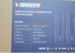 VRRIIS WL093 WIRELESS HDMI TRANSMITTER AND RECEIVER