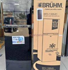 BRÜHM-FRIDGE, DOUBLE DOORS, BLACK, 138L