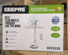 GEEPAS 18inch Rechargeable Stand fan with remote control