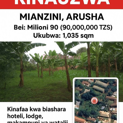 Eneo linauzwa mianzini Arusha 90m - 3/3