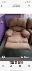 Recliner leather sofa
