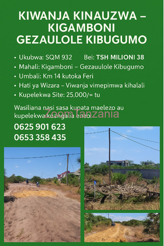 KIWANJA KIGAMBONI GEZAULOLE KIBUGUMO