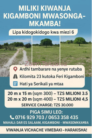 MKOPO WA VIWANJA KIGAMBONI