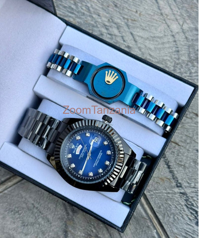 Black Rolex Watch With Bracelet Men's Set - 6/6