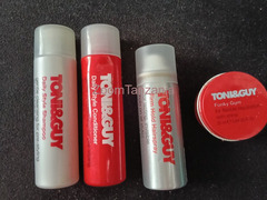 TONI&GUY Daily Shampoo/Conditioner 75ml, Hair Spray 50ml, Funky Gum 25ml
