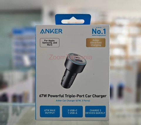 Anker A2731HA1 3-Port 67W USB-C Car Charger