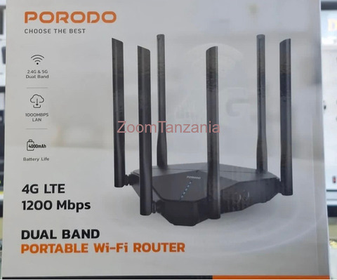Porodo Dual Band Portable Wi-Fi Router 4G LTE 1200 Mbps