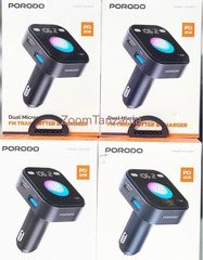Porodo Dual Microphone FM Transmitter & Charger 45w