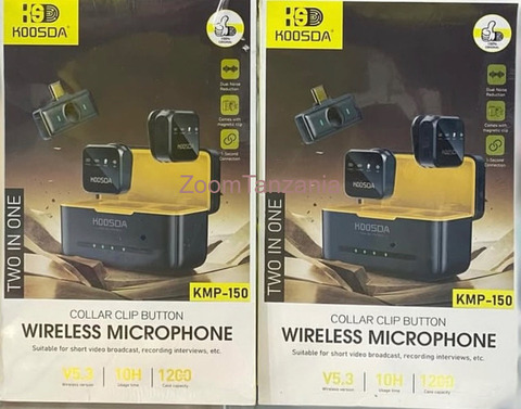 KOOSDA Collar Clip Button Wireless Microphones