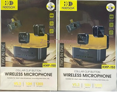 KOOSDA Collar Clip Button Wireless Microphones