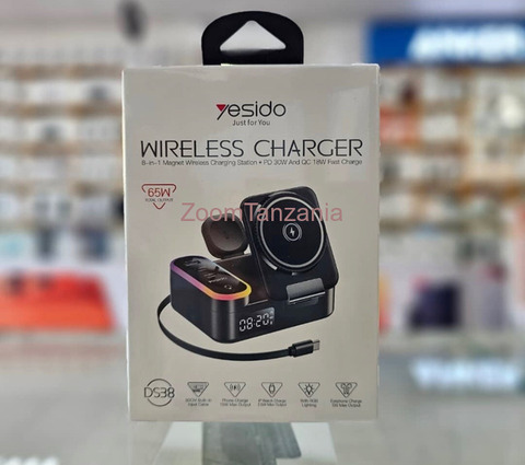 DS38 Yesido Wireless Charger 8 in 1 Magnet Wireless Charging Station PD30w