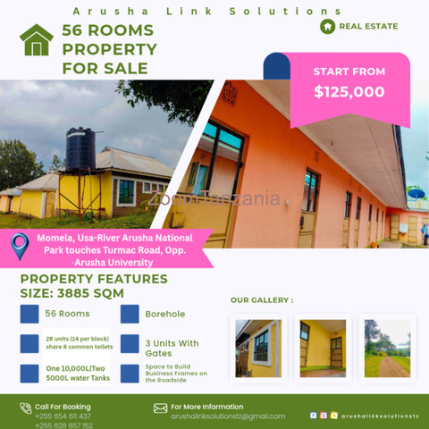 Jengo la Vyumba 56 vya Kupangisha Linauzwa Momela, Barabara ya Hifadhi ya Taifa ya Arusha - 5/6