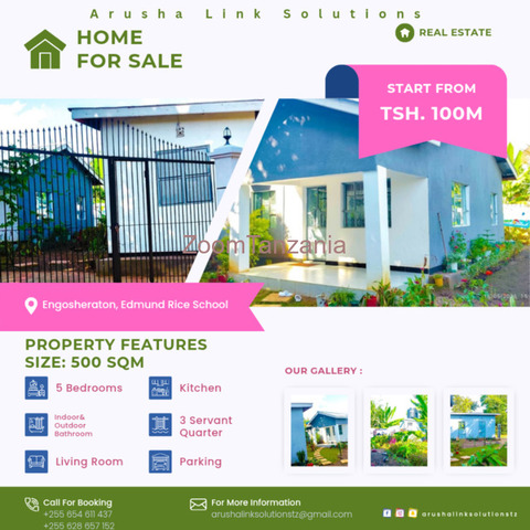 Nyumba ya Vyumba 5 Inauzwa Engosheraton, Arusha - 5/5