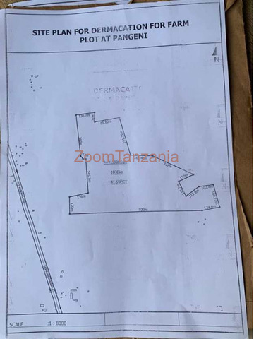 Kiwanja 415906.5 SQM Inauzwa Pangeni Zanzibar - 3/3