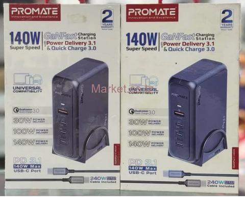 Promate 140W Ganpast Station Quick Charger