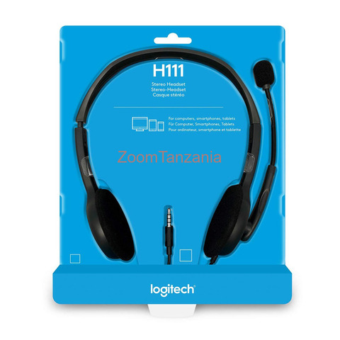 Logitech H111 Wired on Ear Headphones With Mic - Black - 2/4