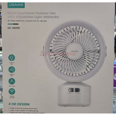 Multifunctional Outdoor Fan with Light 4000mAH