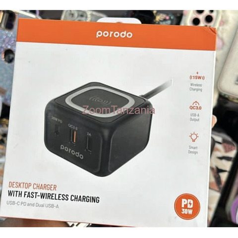 Desktop Charger with Fast Wireless Charging